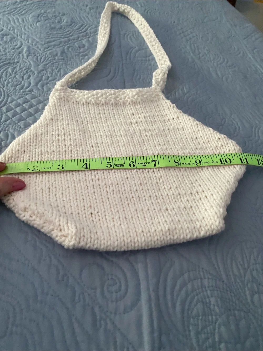Hand-Knit Cream Women's Tote Bag NWT